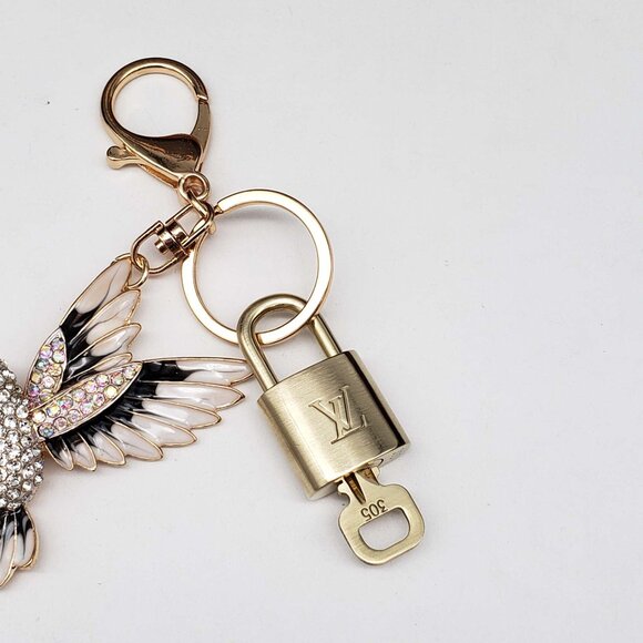 Authentic Louis Vuitton Lock & Key with unbranded Bagcharm, Keycharm, Keychain - Picture 5 of 7
